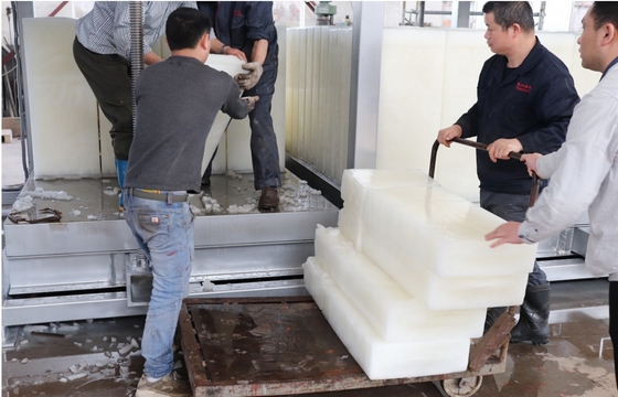 Buzdolapları için 5T Blok Buz Makinesi Yapımı buz bloğu makinesi doğrudan soğutma ticari tipi